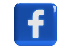 3D Square with Facebook Logo